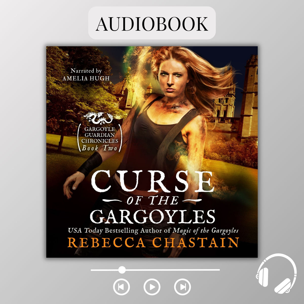 Curse of the Gargoyles Audiobook cover, Gargoyle Guardian Chronicles Book 2
